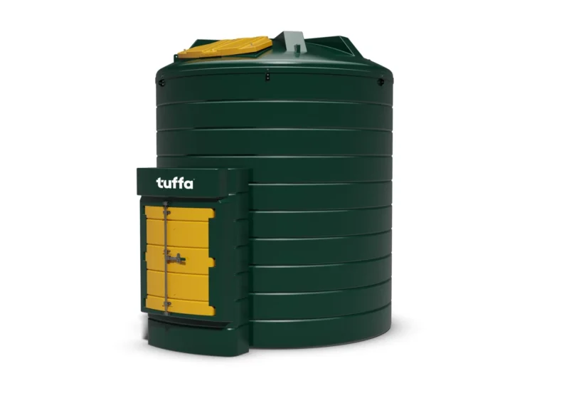 15,000 Litre Plastic Bunded Waste Oil Tank - Tuffa Side View