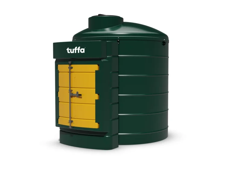 3500 Litre Plastic Bunded Waste Oil Tank - Tuffa Side View