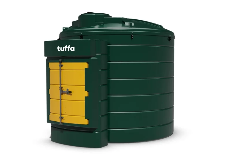 6000 Litre Plastic Bunded Waste Oil Tank - Tuffa Side View
