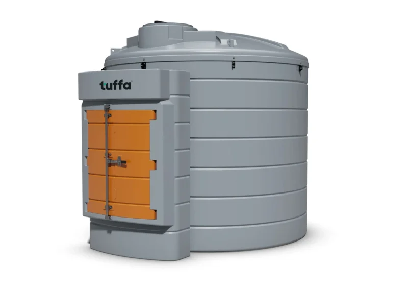 6000 Litre Plastic Bunded Lube Oil Tank - Tuffa Side View