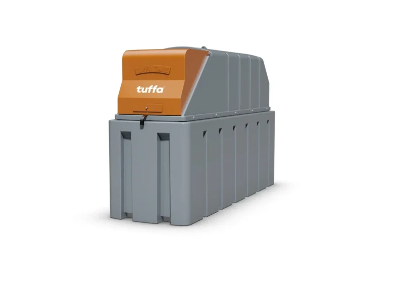 1350 Litre Plastic Bunded Lube Oil Tank - Tuffa Side View