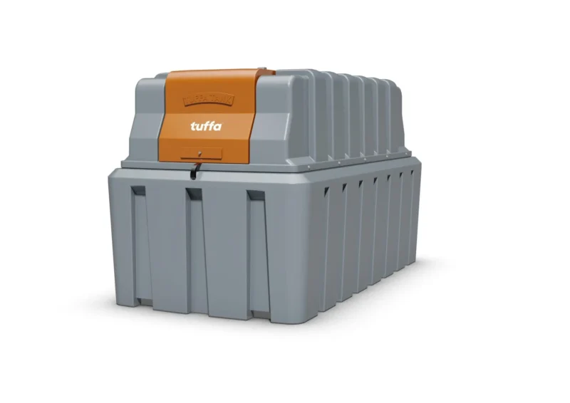 2500 Litre Plastic Bunded Lube Oil Tank - Tuffa Side View