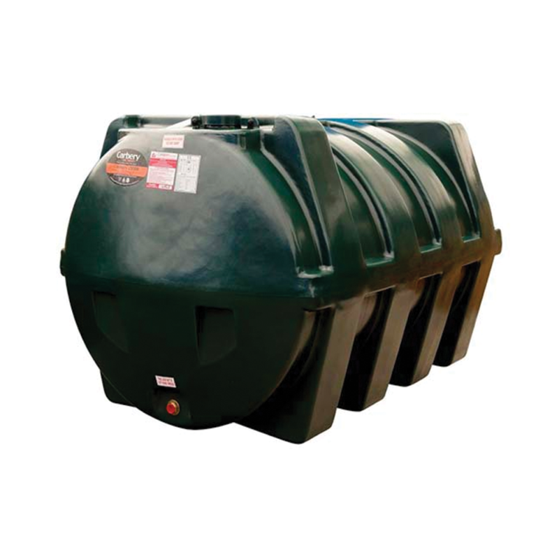 Carbery 2500 Litre Horizontal Single Skin Heating Oil Tank